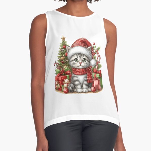 Item preview, Adorable sweet Christmas kitty designed and sold by nicnacc.