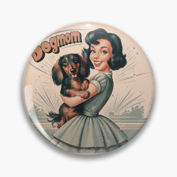 Item preview, Dogmom Dachshund Sausagedog  Retro Vintage Doglover Wiener Doxie  designed and sold by OliviiaBee.