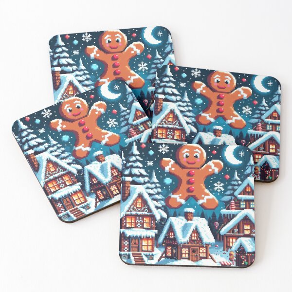 Item preview, Funny and cute pixelated Christmas gingerbread man, Holiday theme, festive cookie, Christmas sweets designed and sold by Sugar Wisdom .
