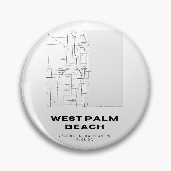 Artikelvorschau, Minimalistische West Palm Beach Kartenkunst - Florida City Coordinates Design entworfen und verkauft von RM-Journey.