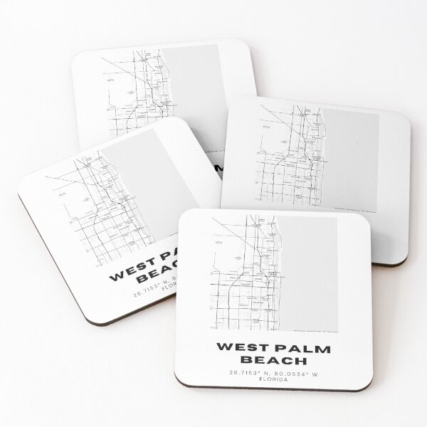 Item preview, Minimalist West Palm Beach Map Art - Florida City Coordinates Design designed and sold by RM-Journey.