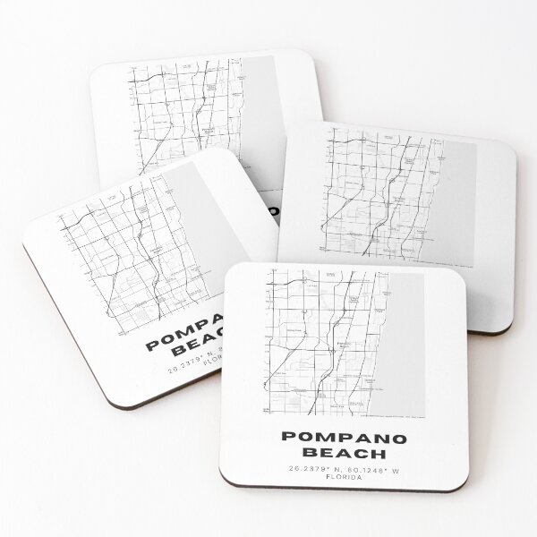 Item preview, Minimalist Pompano Beach Map Art - Florida City Coordinates Design designed and sold by RM-Journey.