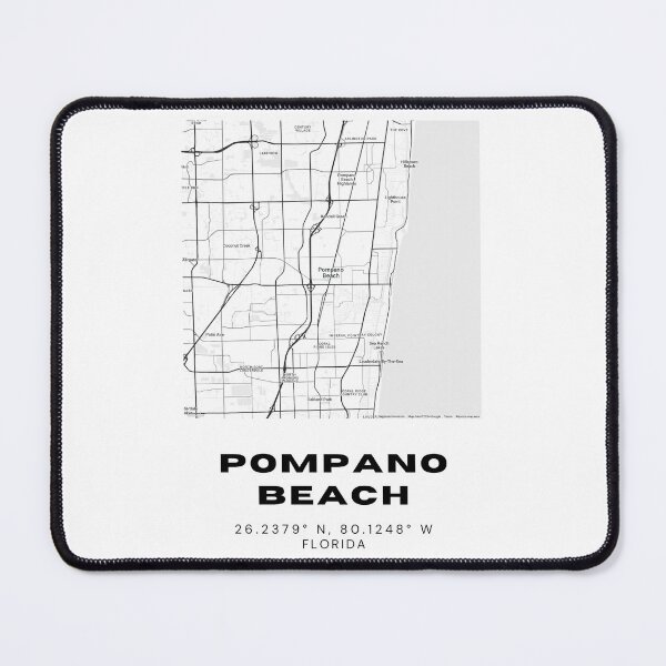 Item preview, Minimalist Pompano Beach Map Art - Florida City Coordinates Design designed and sold by RM-Journey.