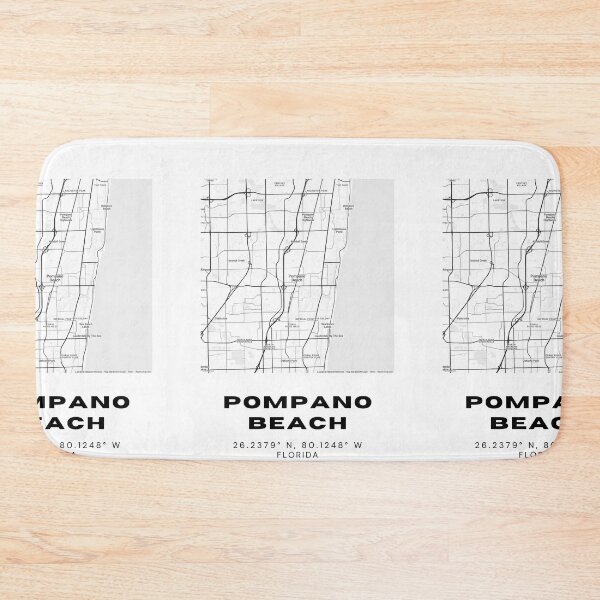 Item preview, Minimalist Pompano Beach Map Art - Florida City Coordinates Design designed and sold by RM-Journey.