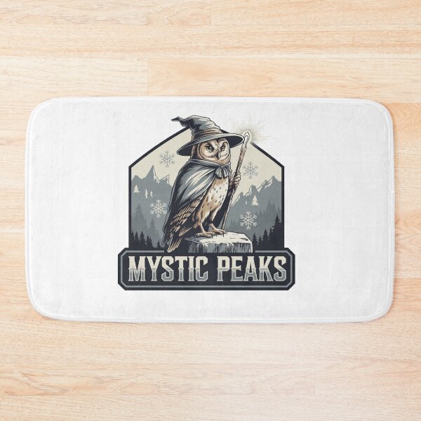Item preview, Mystic Peaks - Snowy Wizard Owl designed and sold by OldSchoolRetro.