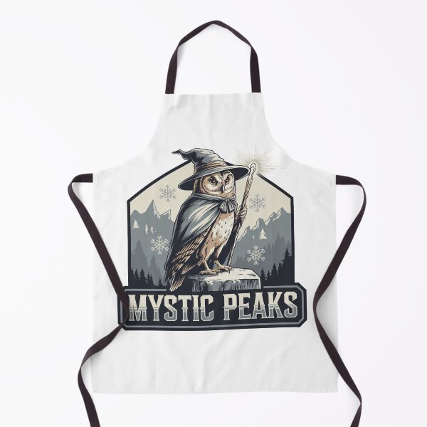 Item preview, Mystic Peaks - Snowy Wizard Owl designed and sold by OldSchoolRetro.