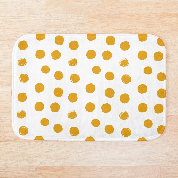 Item preview, Mustard Round Brush Strokes Pattern designed and sold by seafoam12shop.