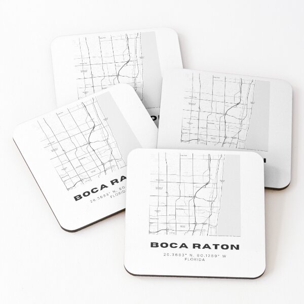 Item preview, Minimalist Boca Raton Map Art - Florida City Coordinates Design designed and sold by RM-Journey.
