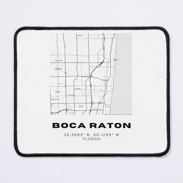 Item preview, Minimalist Boca Raton Map Art - Florida City Coordinates Design designed and sold by RM-Journey.