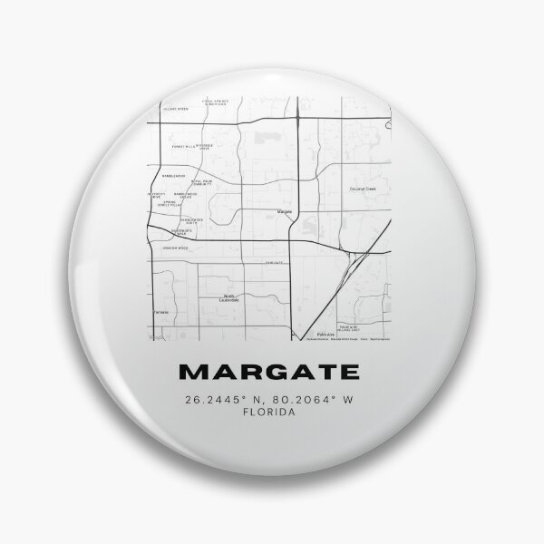 Item preview, Minimalist Margate Map Art - Florida City Coordinates Design designed and sold by RM-Journey.