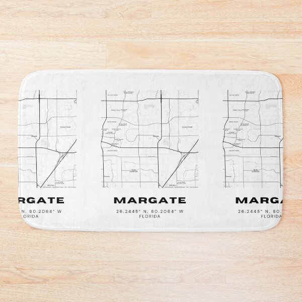 Item preview, Minimalist Margate Map Art - Florida City Coordinates Design designed and sold by RM-Journey.