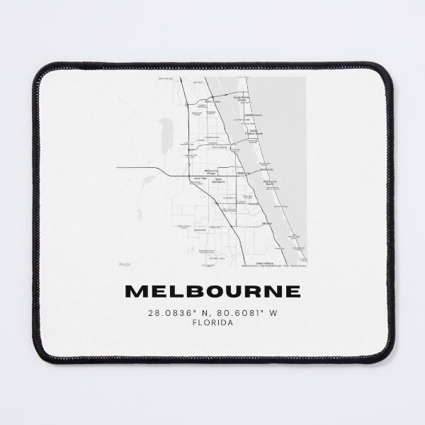 Item preview, Minimalist Melbourne Map Art - Florida City Coordinates Design designed and sold by RM-Journey.
