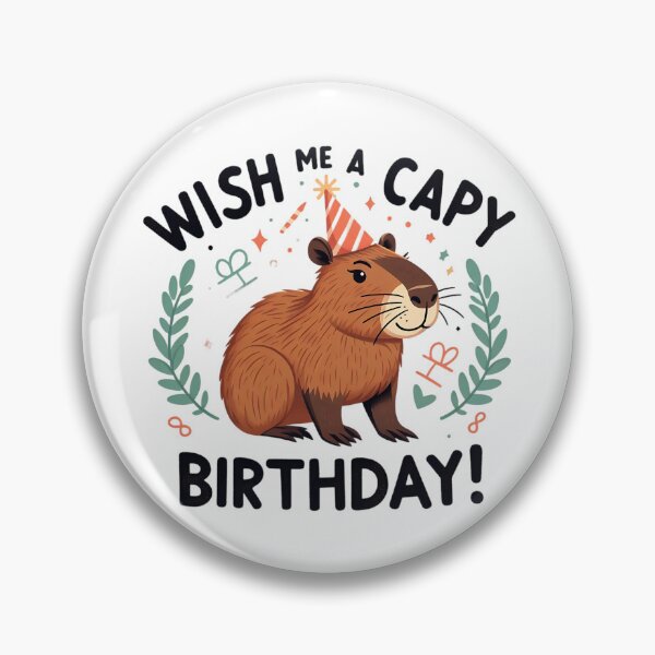 Item preview, Capybara Birthday  designed and sold by TheMugLadies.