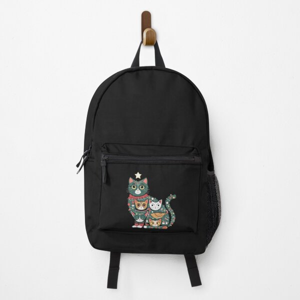 Item preview, Meowy Christmas Tree: Festive Feline Fun designed and sold by NEWDESINGS12.