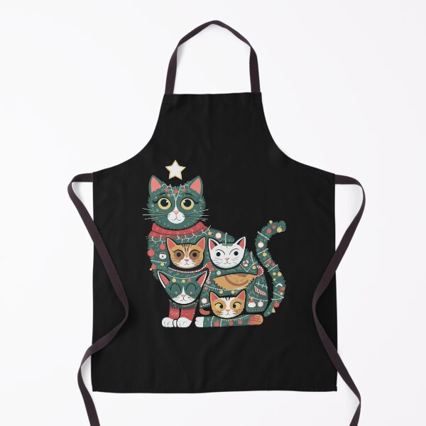 Item preview, Meowy Christmas Tree: Festive Feline Fun designed and sold by NEWDESINGS12.