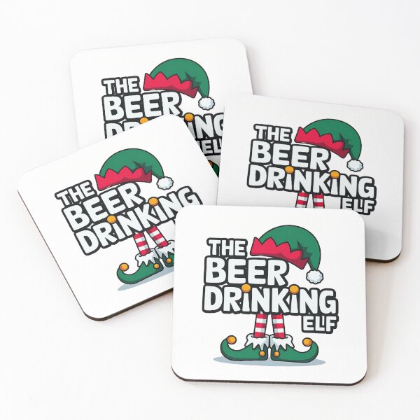Artikelvorschau, Bier trinkender Elf, der Familiengruppe Weihnachten zusammenbringt entworfen und verkauft von luannsemmsobre.