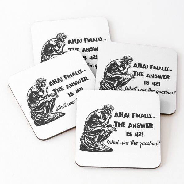 Item preview, The Thinker - The Answer is 42! designed and sold by KTDesigns321.
