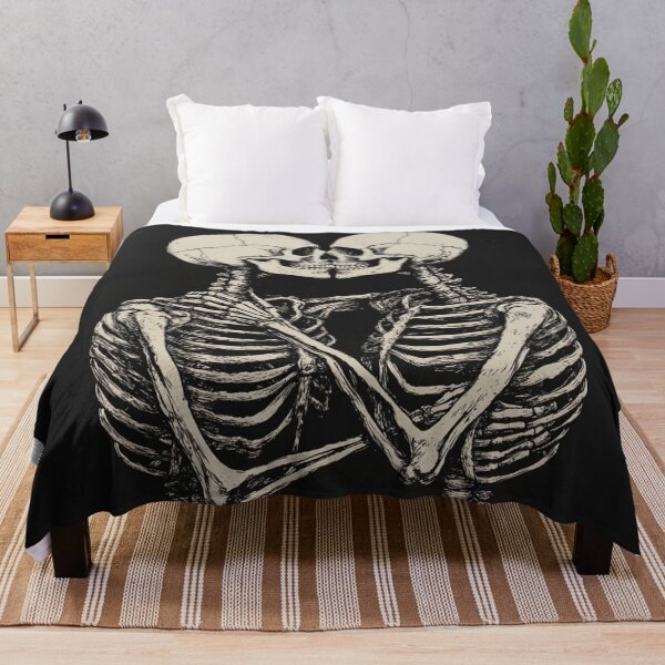 Item preview, Two Skeletons Kissing Screen Print designed and sold by HardysHouse.