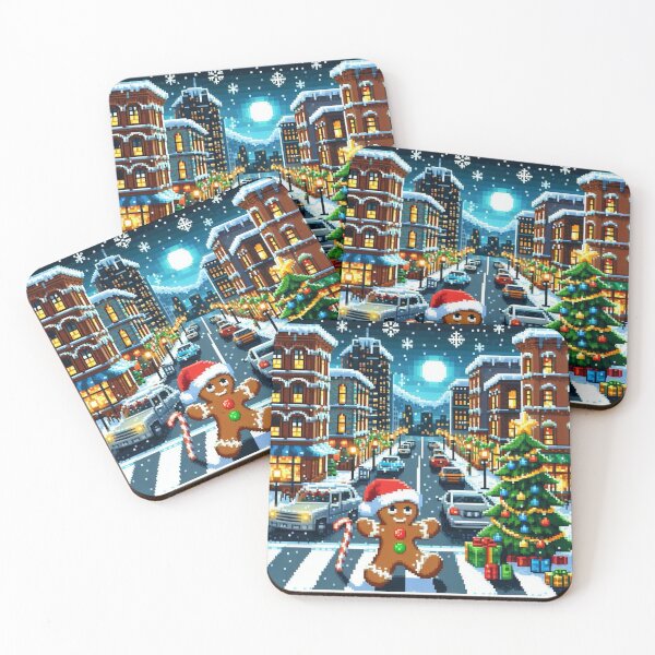 Item preview,  Funny and cute pixelated Christmas gingerbread man, Holiday theme, festive cookie designed and sold by Sugar Wisdom .
