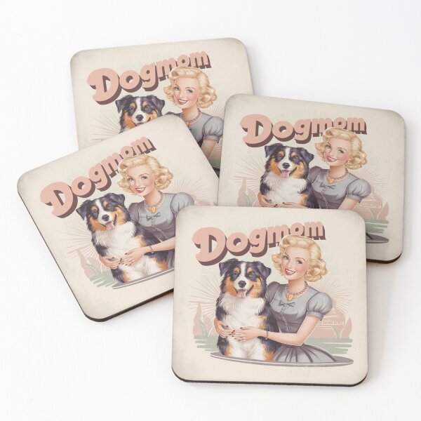 Item preview, Australian Shepherd Dogmom Doglover Dog Retro Vintage Poster designed and sold by OliviiaBee.