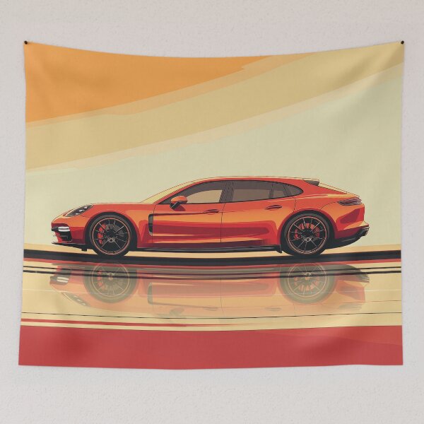 Item preview, Porsche Panamera Sport Turismo Risograph Print designed and sold by blackdogshop.