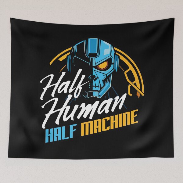 Item preview, Half Human Half Machine designed and sold by BestRebel.