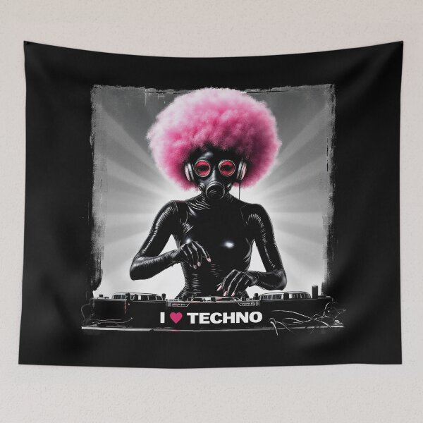 Item preview, I Love Techno - Techno Music DJ designed and sold by Urban-Alien.
