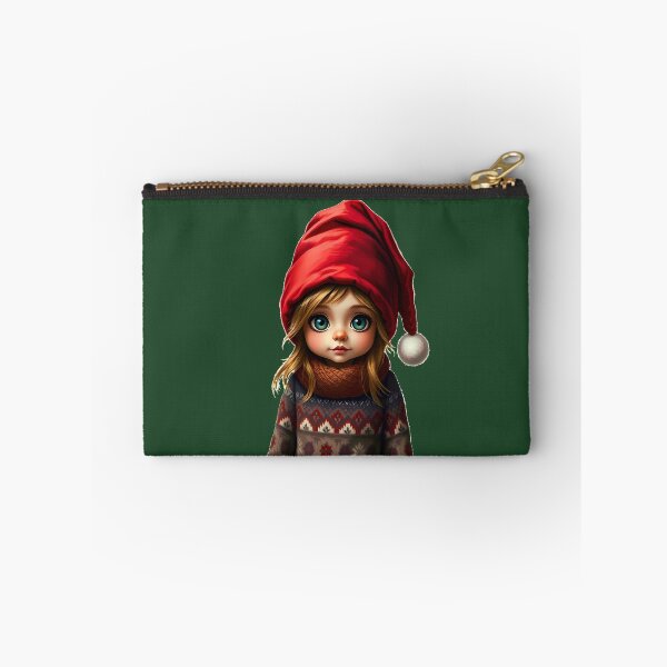 Item preview, Festive Christmas Gnome Girl with Santa Hat designed and sold by Pickmash.