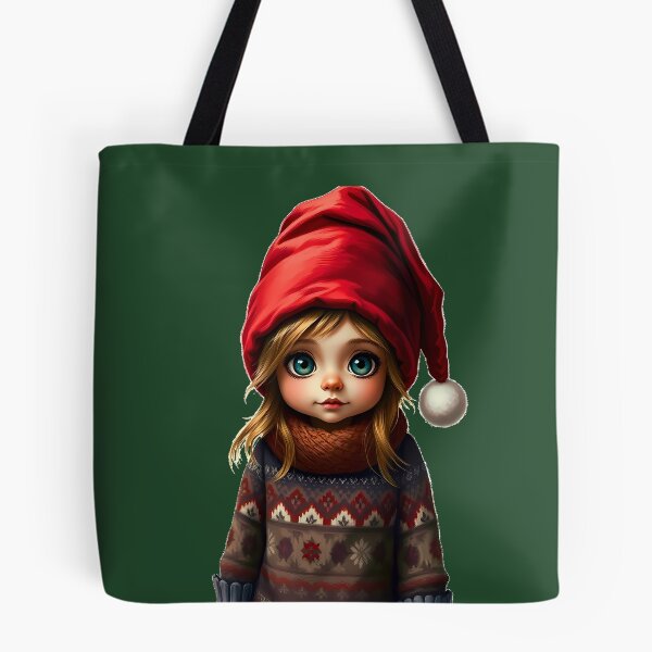 Item preview, Festive Christmas Gnome Girl with Santa Hat designed and sold by Pickmash.