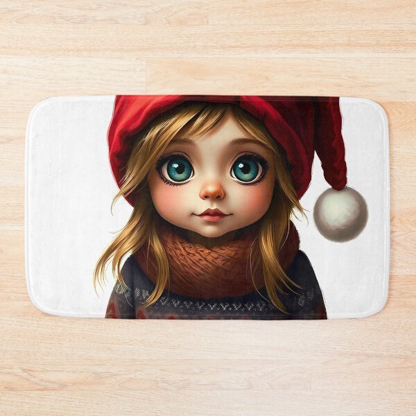 Item preview, Festive Christmas Gnome Girl with Santa Hat designed and sold by Pickmash.