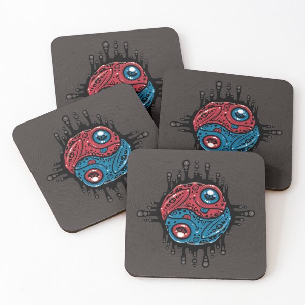 Item preview, Vibrant Red and Blue Poison Dart Frog Yin Yang designed and sold by fizzgig.