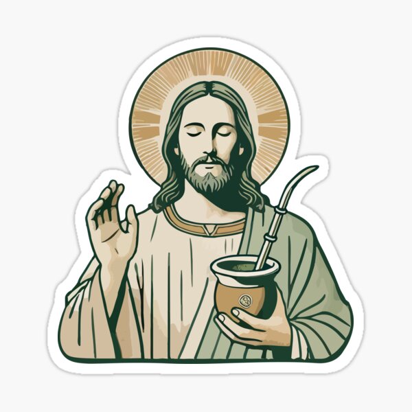 Item preview, Jesus with Yerba Mate designed and sold by Domiska.
