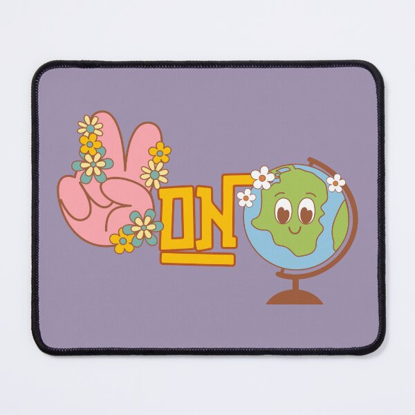 Item preview, Peace on Earth Peace Sign and Globe Groovy Flowers Retro Christmas designed and sold by Neeshki.