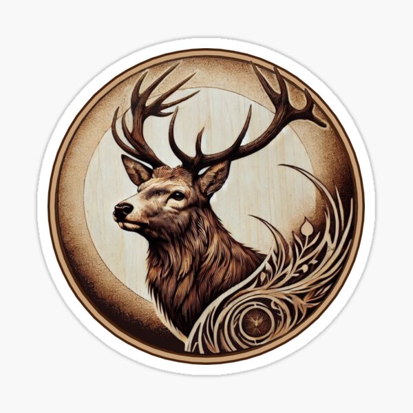 Stag, deer, totemic animals Sticker