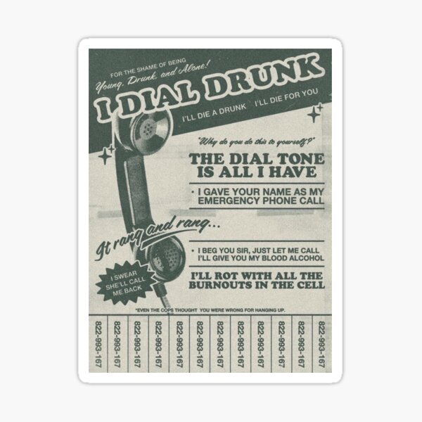 Item preview, Dial drunk designed and sold by Amanda Dietrich.