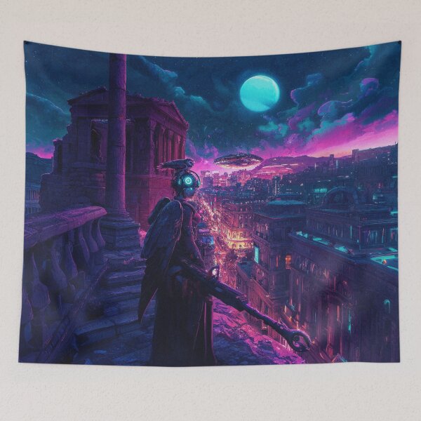 Item preview, Cyberpunk Athena designed and sold by FuturiTravel.