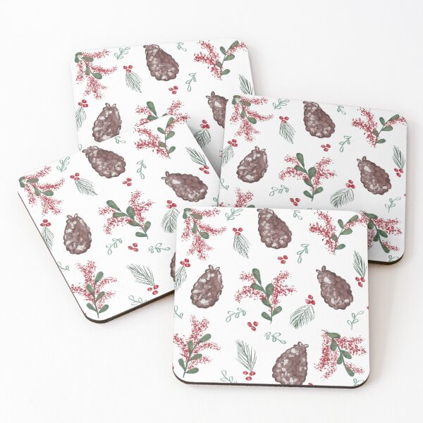 Item preview, Pinecones and red floral spray designed and sold by semunday.