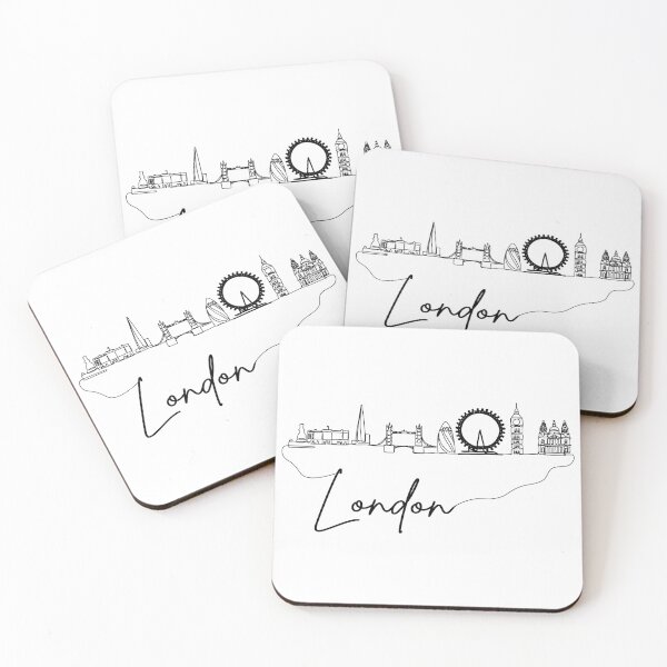 Item preview, London City Silhouette Skyline Line Art designed and sold by Magnolia Valley Art.