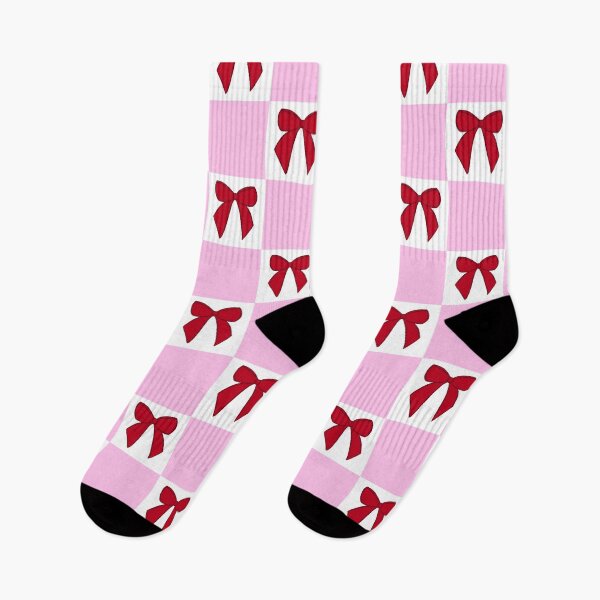 Item preview, Pink and Red Checkboard Grid with Bows designed and sold by OneThreeSix.