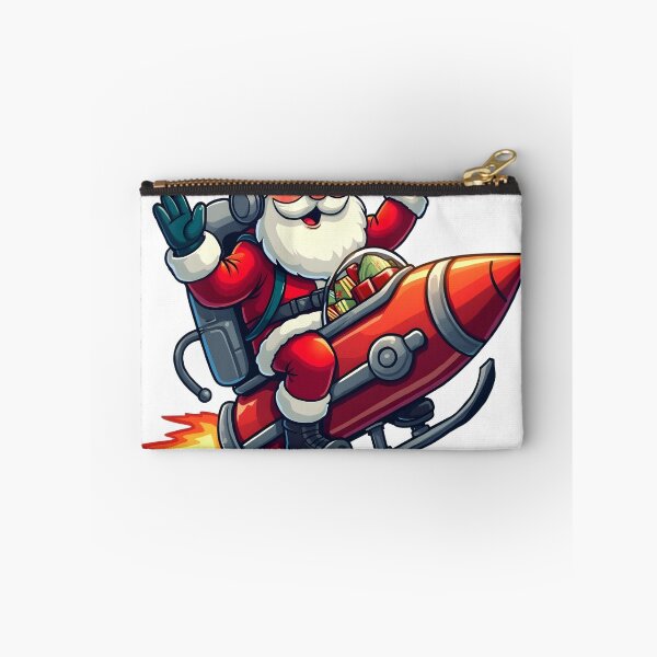 Item preview, Santa on Rocket Sticker - Fun Christmas Vinyl Decal for Clothes, Bags & Accessories - Perfect Stocking Stuffer or Festive Gift designed and sold by PrintSticker.