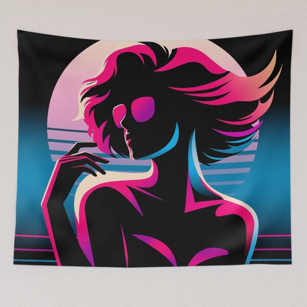 Item preview, Synthwave Girl designed and sold by Retroperks.