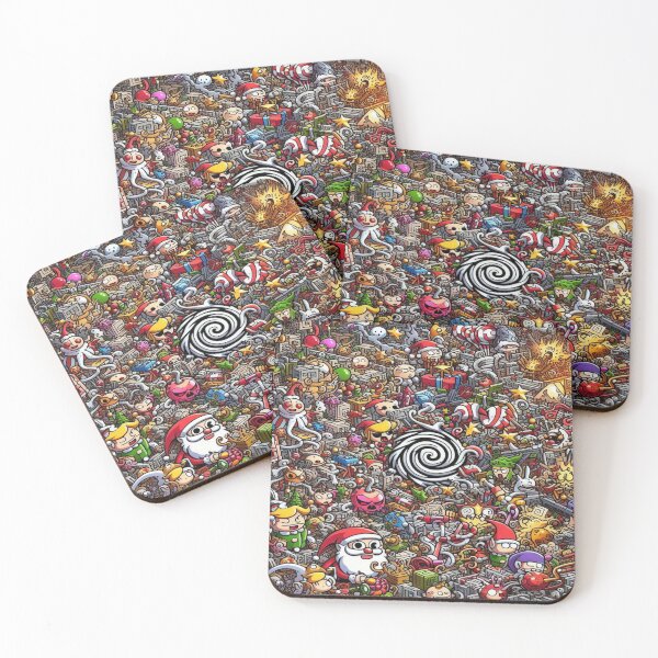 Item preview, Pixelated Holiday Doodle Explosion – Perfect Present designed and sold by Imaginarium of Chaos falcon88 .