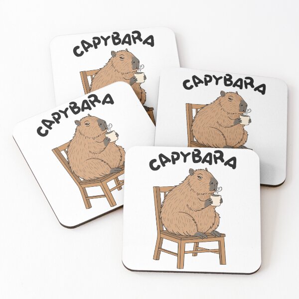 Item preview, Capybara with a coffee designed and sold by YumeKurenai.