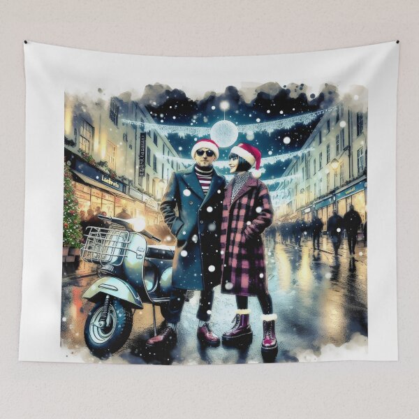 Artikelvorschau, Weihnachten Scooter Skinhead Mod Ska entworfen und verkauft von fatbanana.