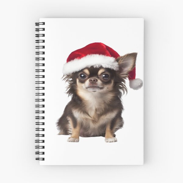 Item preview, Long-Haired Chihuahua in Santa Hat designed and sold by byoungcreations.