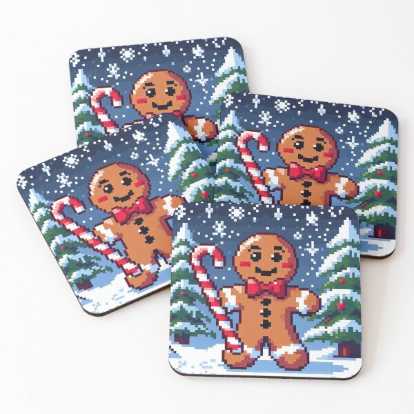 Item preview, Funny and cute pixelated Christmas gingerbread man, Holiday theme, festive cookie, Christmas sweets designed and sold by Sugar Wisdom .
