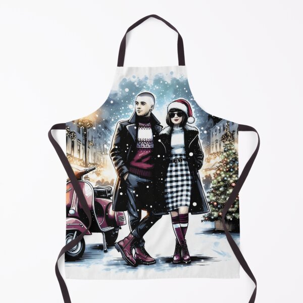 Artikelvorschau, Weihnachts-Scooter-Skinhead-Mod-Ska-Paar entworfen und verkauft von fatbanana.