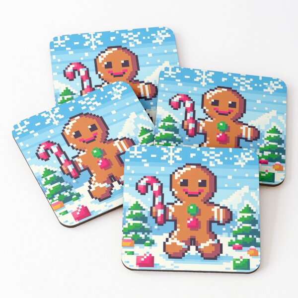 Item preview, Funny and cute pixelated Christmas gingerbread man, Holiday theme, festive cookie, Christmas sweets designed and sold by Sugar Wisdom .