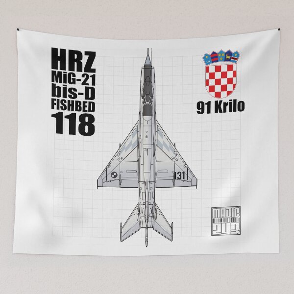 Item preview, HRZ MiG-21 bis-D FISHBED  Fighter Jet SQUARE SEAT HD 4C Illustration designed and sold by MIL-ART-JPN.