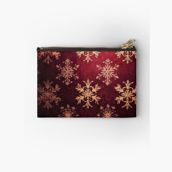 Item preview, holiday season: red and gold winter snowflake designed and sold by Hellva.